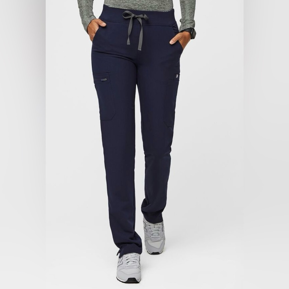 Figs Navy Yola Skinny Scrub Pants